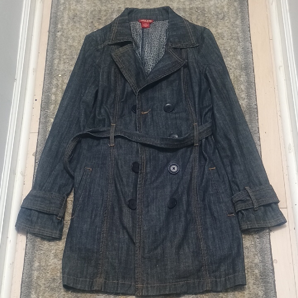 Guess Jeans Denim Trench Coat